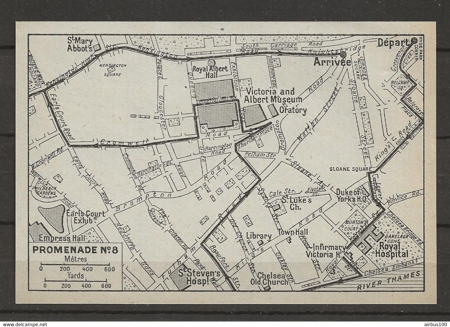 CARTE PLAN LONDRES MAP LONDON 1957 - WALK N ° 8 - PROMENADE N° 8 - Cartes Topographiques