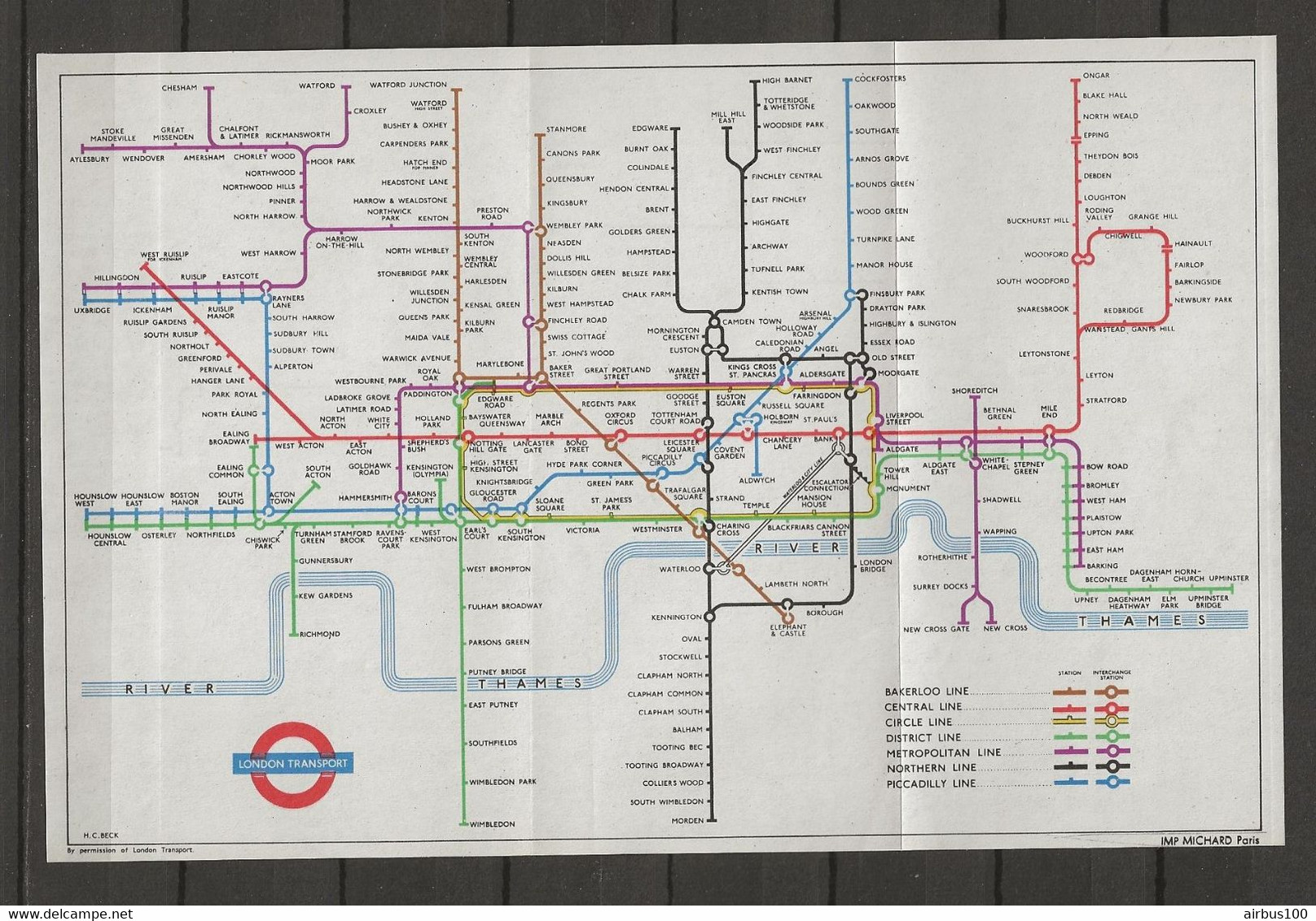 CARTE PLAN LONDRES MAP LONDON 1957 - LONDON TRANSPORT - MÉTRO - Cartes Topographiques