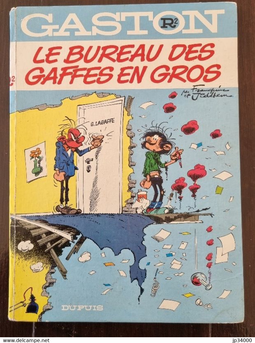 Franquin, GASTON LAGAFFE, R2 Le Bureau Des Gaffes En Gros -E.O.1972 Dos Rond. (1) - Gaston