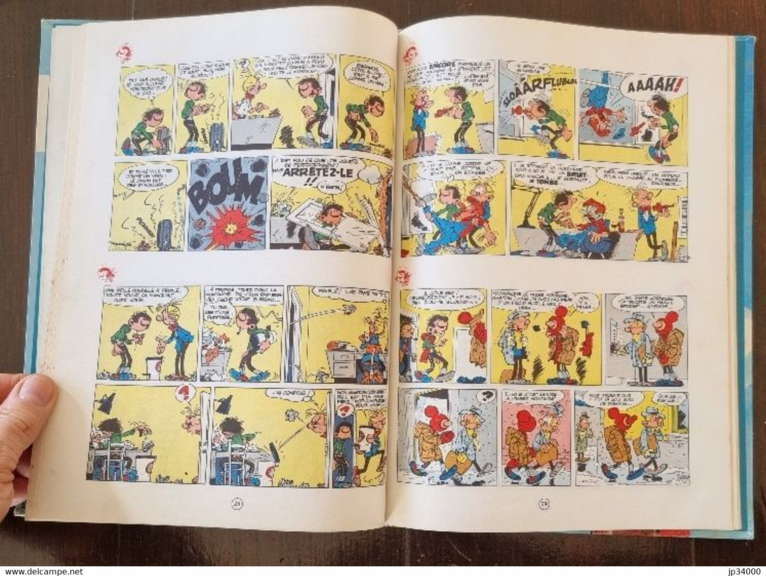 Franquin, GASTON LAGAFFE, R2 Le Bureau Des Gaffes En Gros -E.O.1972 Dos Rond. (1) - Gaston