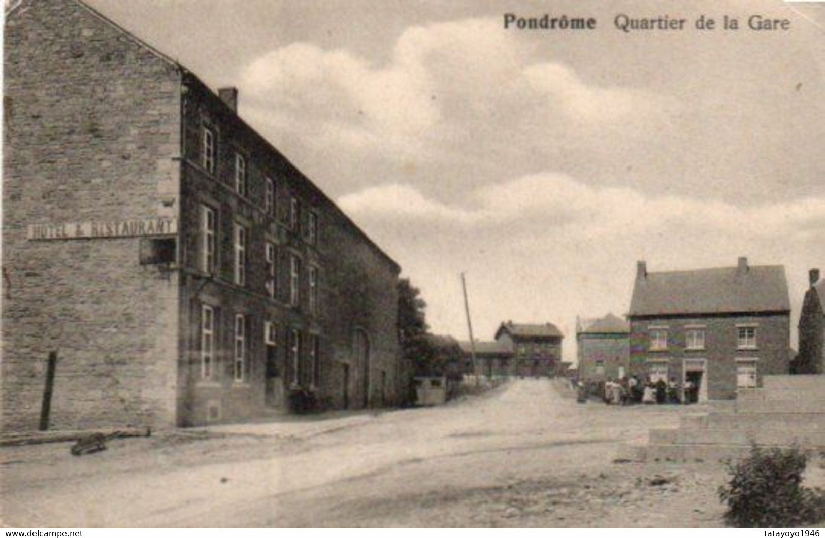 Pondrome Quartier De La Gare Animée Voyagé En 1914 - Beauraing