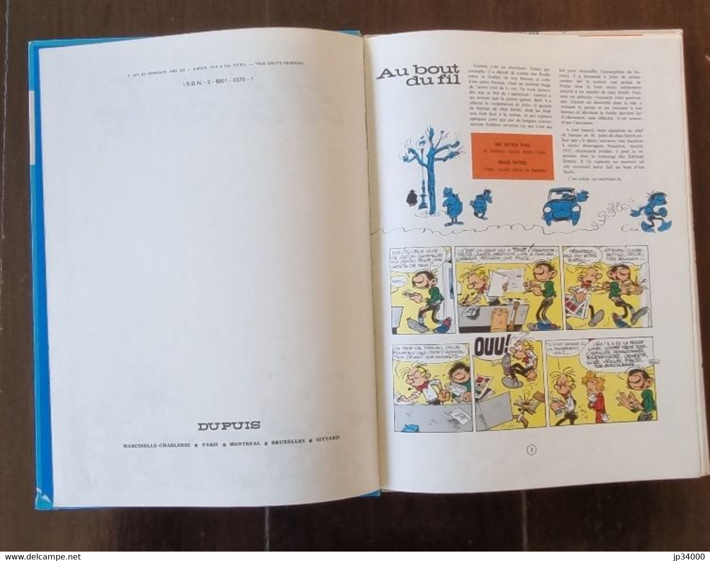 Franquin, GASTON LAGAFFE R4. en direct de la gaffe E.O. 1974 Dos rond (1)