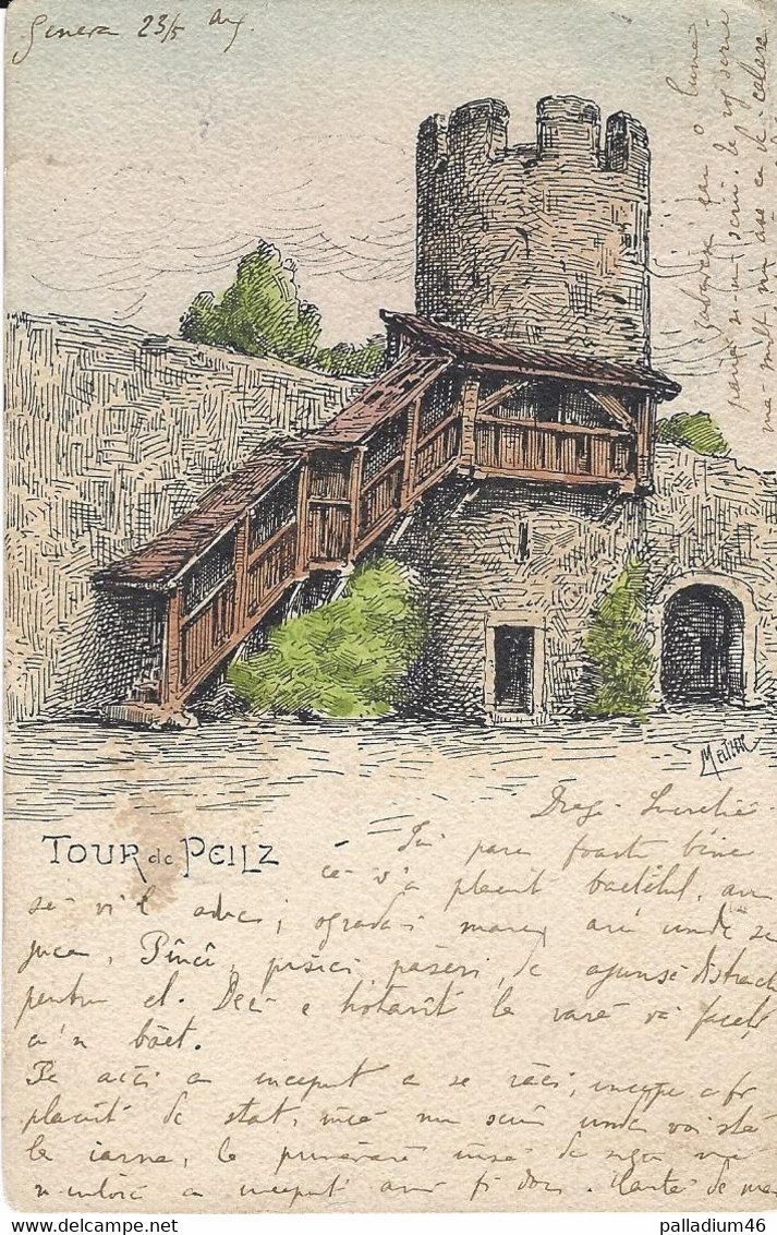 VAUD LA TOUR DE PEILZ Intérieur Du Château - Meltzer En Couleur RARE - Voyagé Le 05.09.1904 Vers La Roumanie - La Tour-de-Peilz