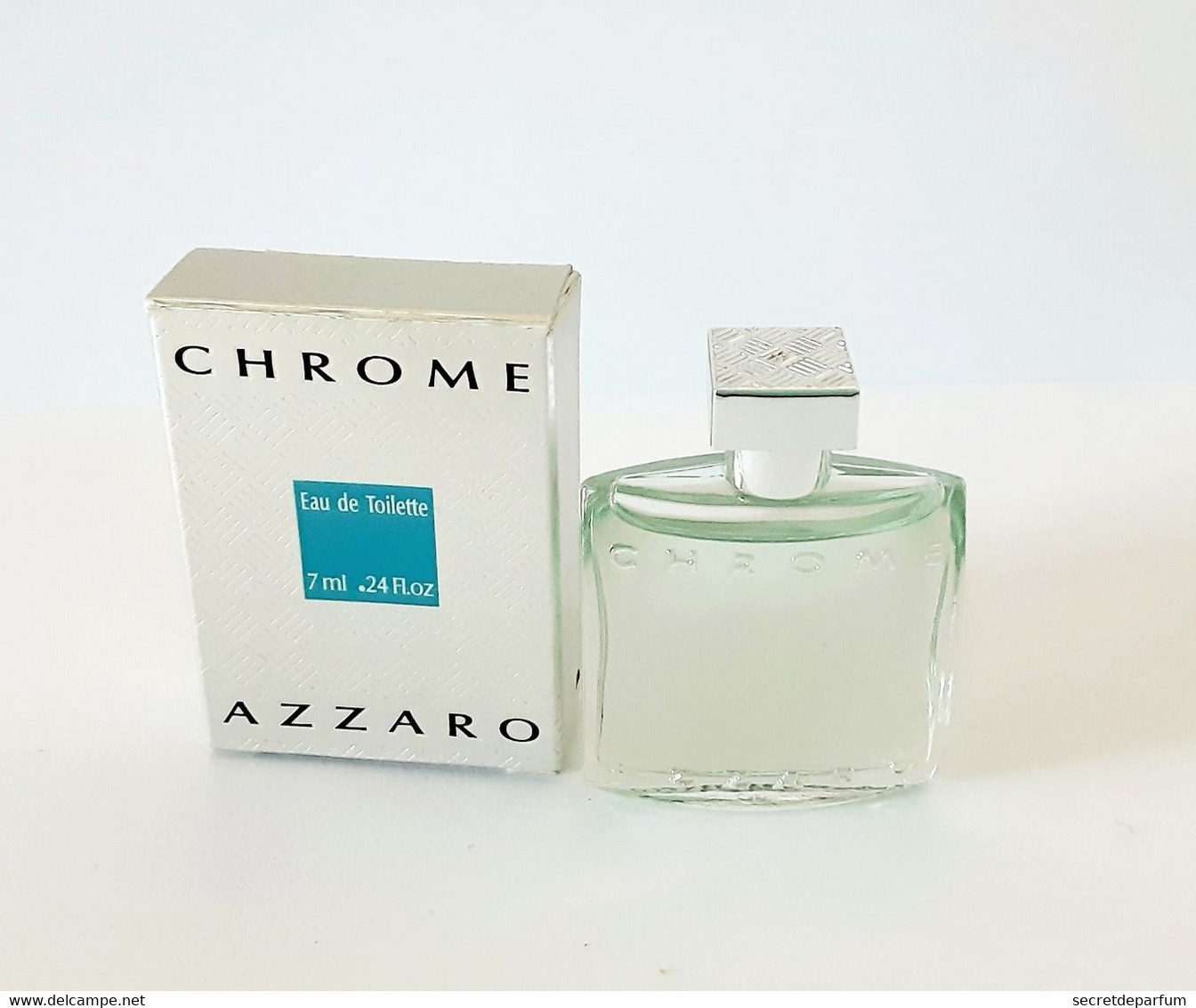 Miniatures De Parfum  CHROME  De AZZARO   EDT   7  Ml  + BOITE - Miniatures Hommes (avec Boite)