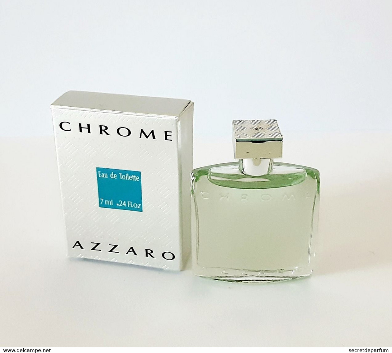 Miniatures De Parfum  CHROME  De AZZARO   EDT   7  Ml  + BOITE - Miniatures Hommes (avec Boite)