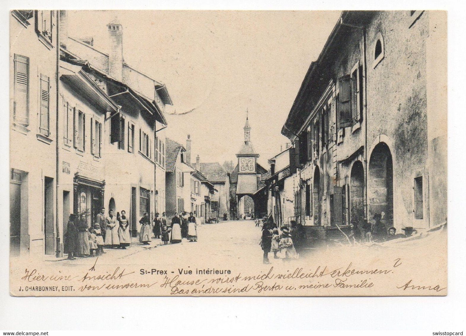 ST-PREX Vue Intérieure Animée Gel. 1902 N. Rüti - Saint-Prex