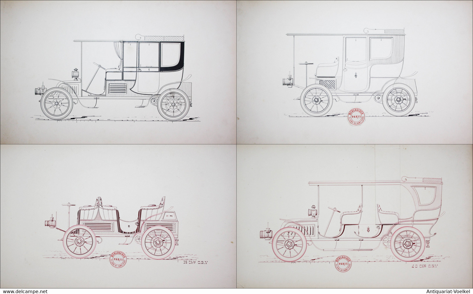 A Very Important Collection Of Original Designs And Photographs From The Beginning Of French Automotive Indust - Technique