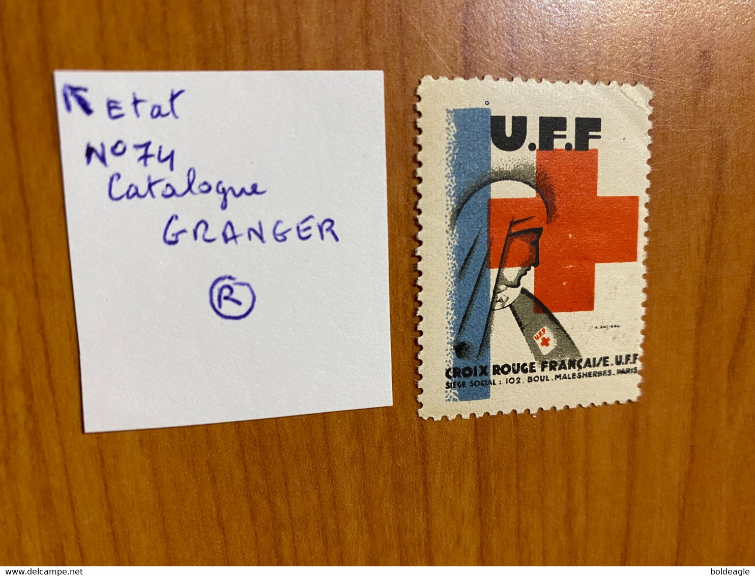 Vignette - Croix Rouge - UFF ( Union Des Femmes Françaises) - Croix Rouge