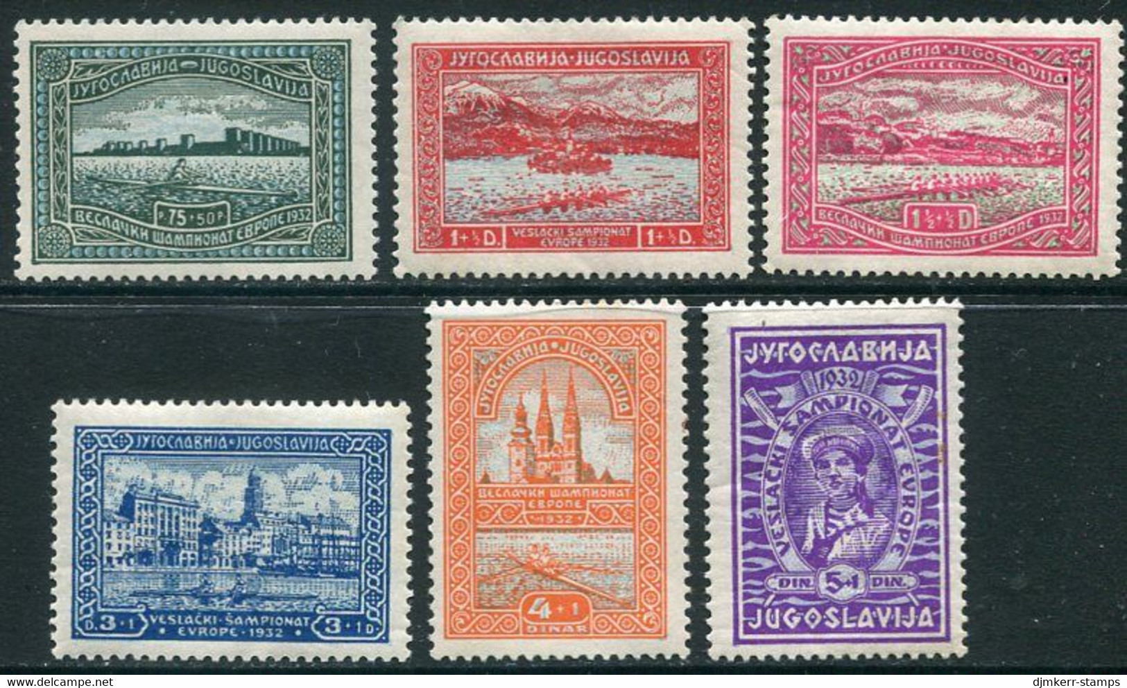 YUGOSLAVIA 1932 European Rowing Championship MNH / **.  Michel 243-46 - Unused Stamps