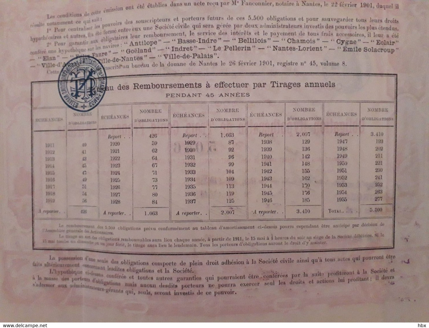 Compagnie Francaise De Navigation Et De Constructions Navales - 1901 - Schiffahrt