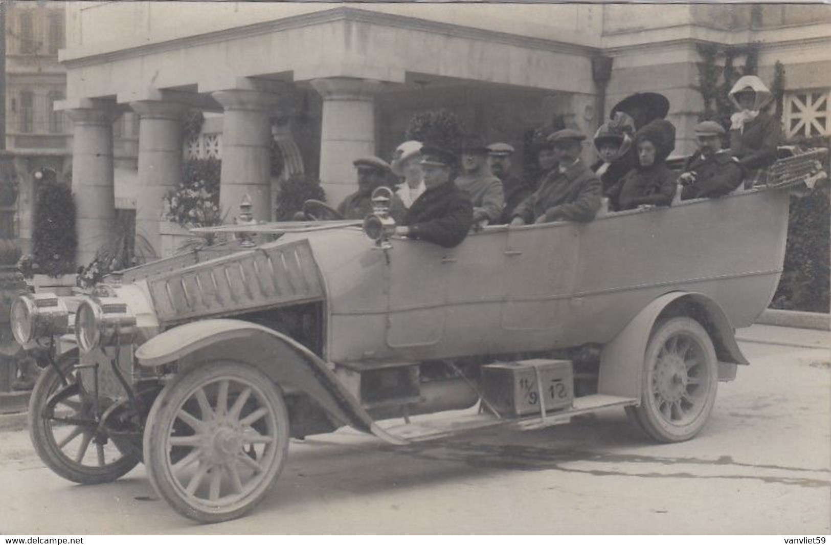 MERAN-MERANO-BOZEN-BOLZANO-TUTTI IN GITA-AUTOBUS-BUS--BELLISSIMA CARTOLINA VERA FOTO NON VIAGGIATA -ANNO 1912 - Merano