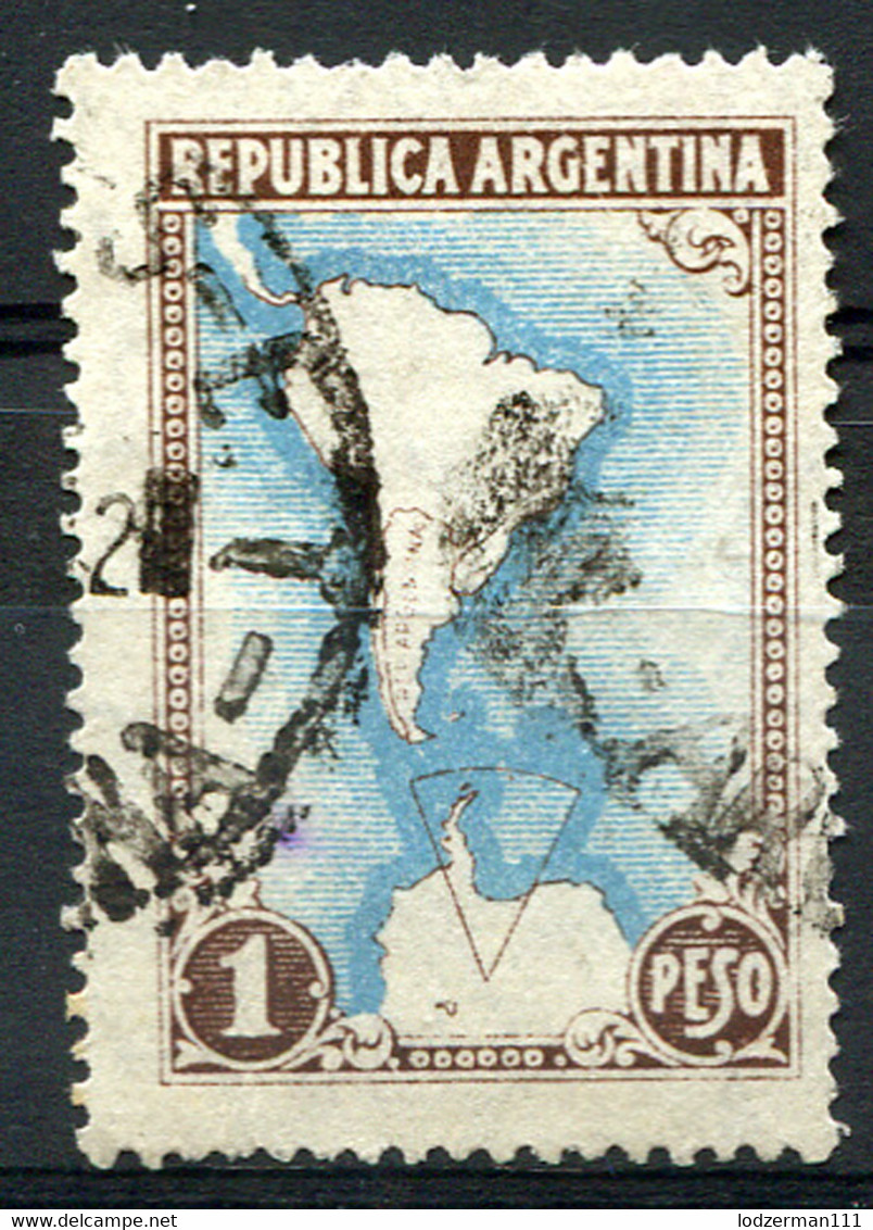 ARGENTINA 1951 - Mi.583 Shading Of Territory Omitted (error) - Usati