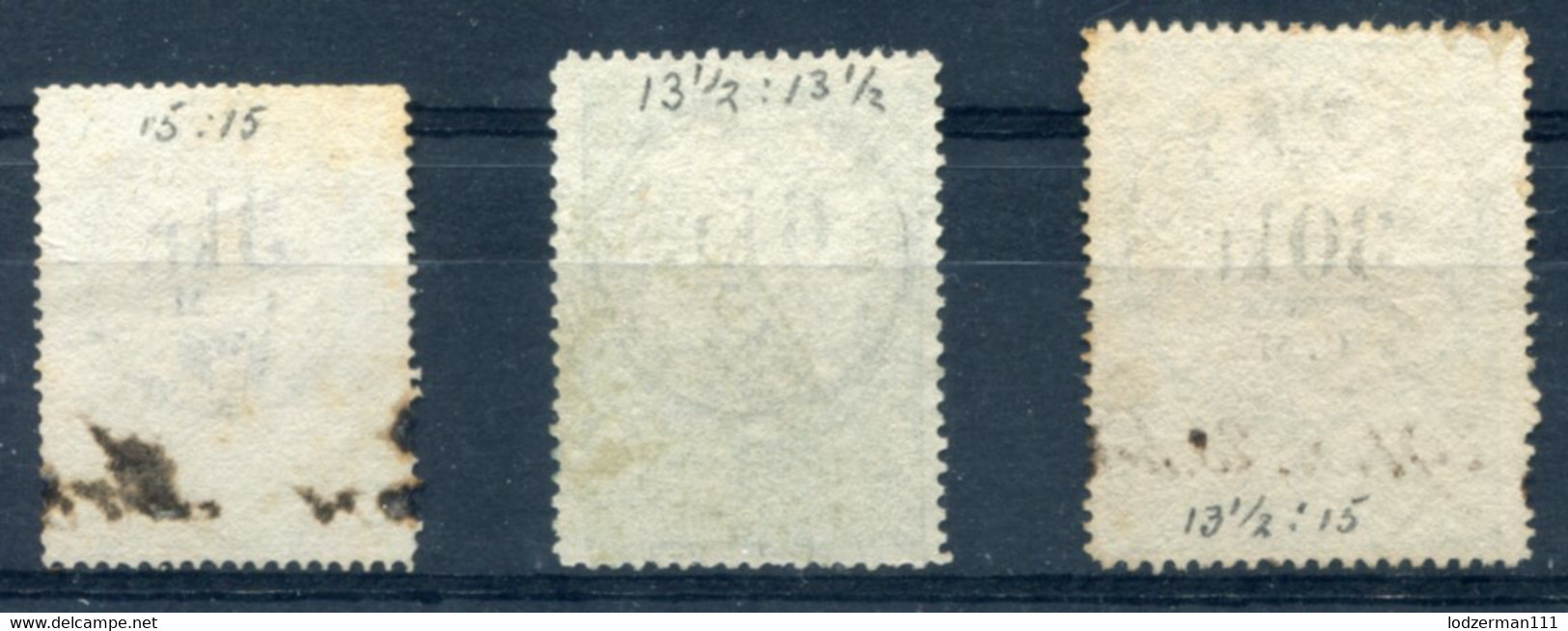 AUSTRIA 1854 - 3 Revenue Stamps - Revenue Stamps