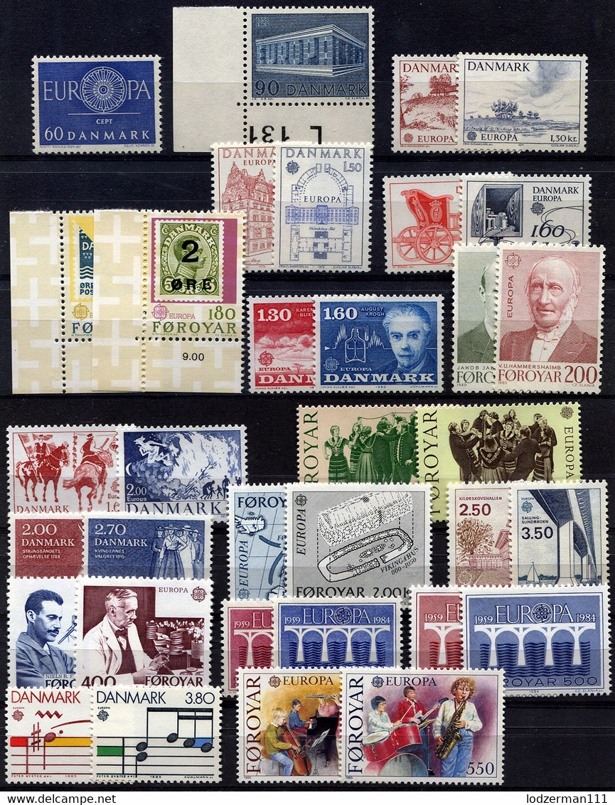 DENMARK - Europa CEPT 1960-85 Compl. (incl. Faroe Isl.) MNH (postfrisch) VF - Verzamelingen