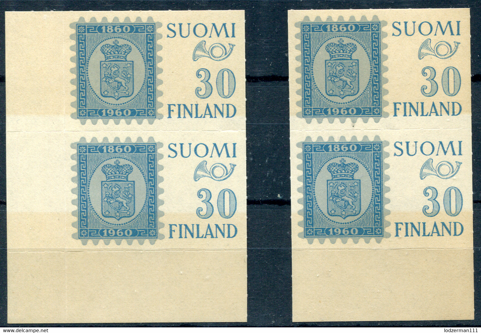 FINLAND 1960 - 100th Anniversary (Mi.516) - 4 Stamps MNH (VF) - Unused Stamps