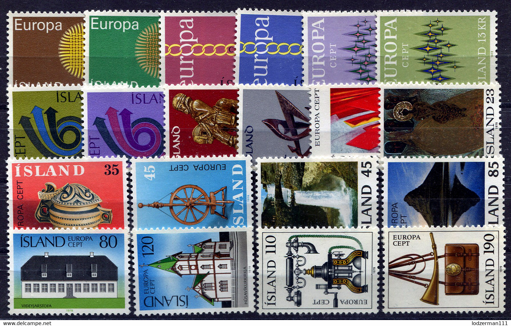 ICELAND -  Europa CEPT - 1970-79 (10 Sets) MNH (postfrisch) VF (perfect) - Ungebraucht