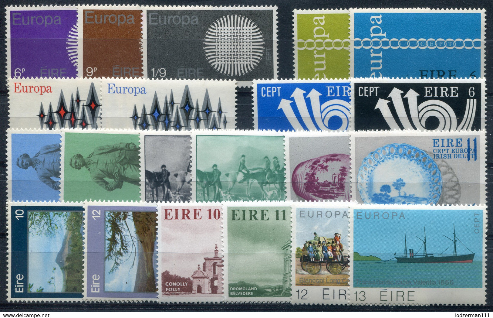 IRELAND -  Europa CEPT 1970-79 (10 Sets) MNH (postfrisch) VF (perfect) - Nuovi