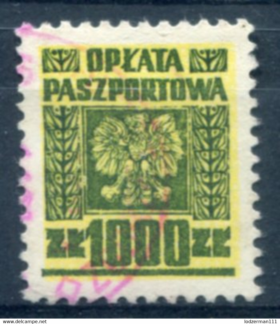 1989 PASSPORT FEE Used (VF) - Steuermarken