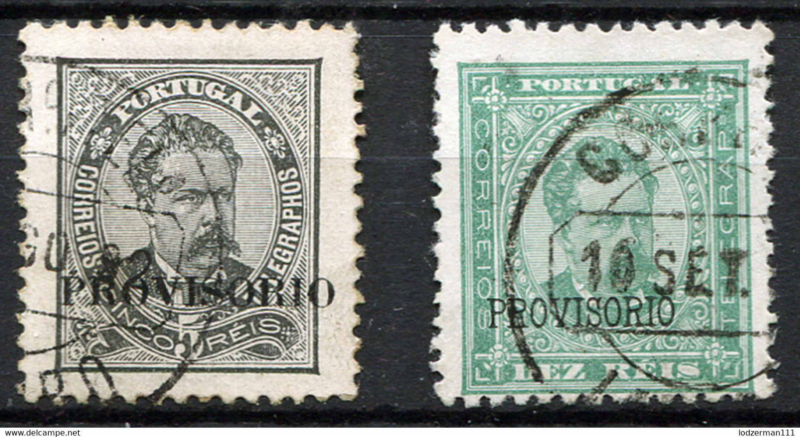 PORTUGAL Provisorio 1892 Perf.11.5 - Yv.78-79 (Mi.78-79, Sc.79-80) Perfect (VF) - Used Stamps