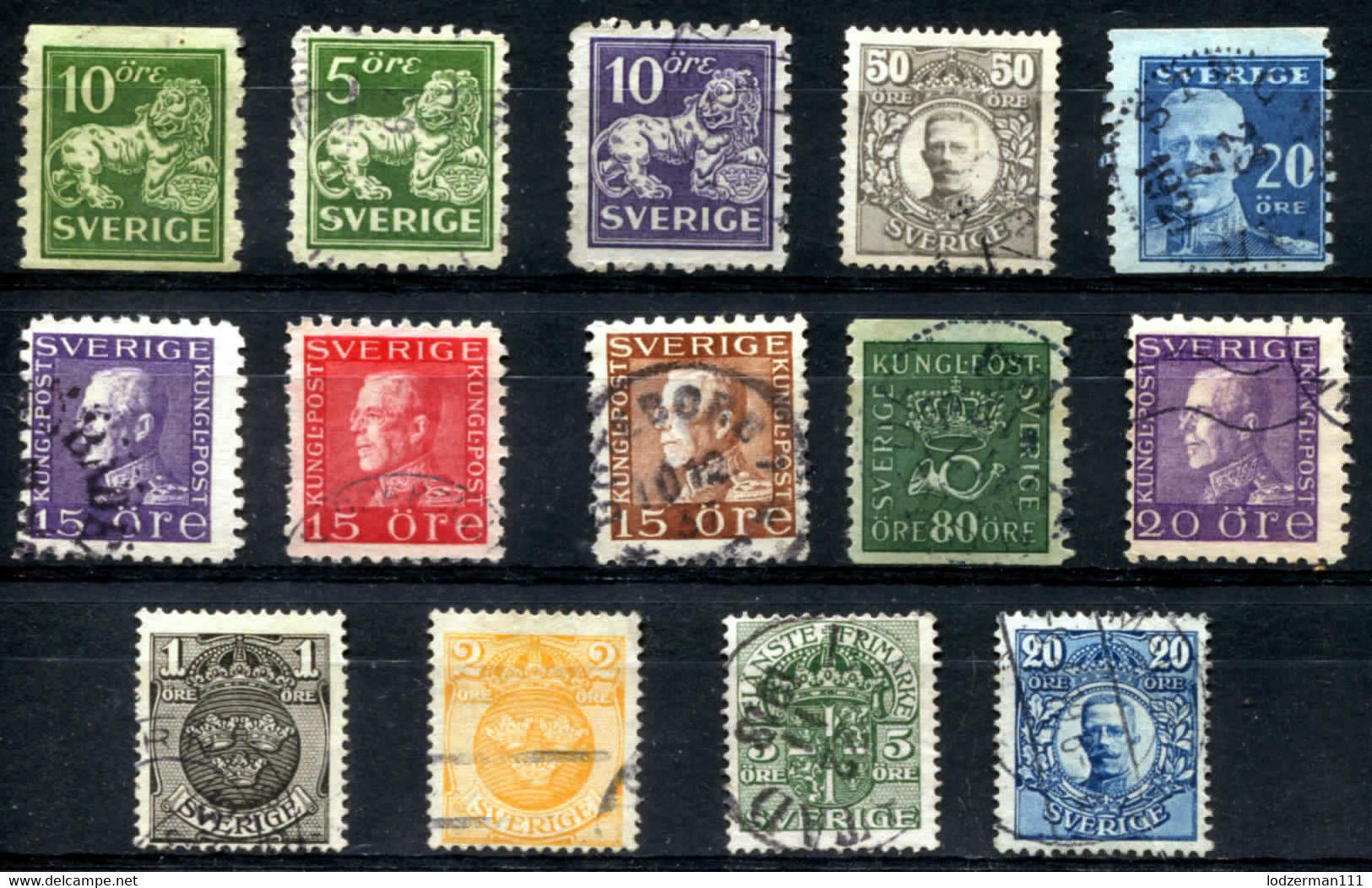 SWEDEN - Selected Classic Stamps - Colecciones