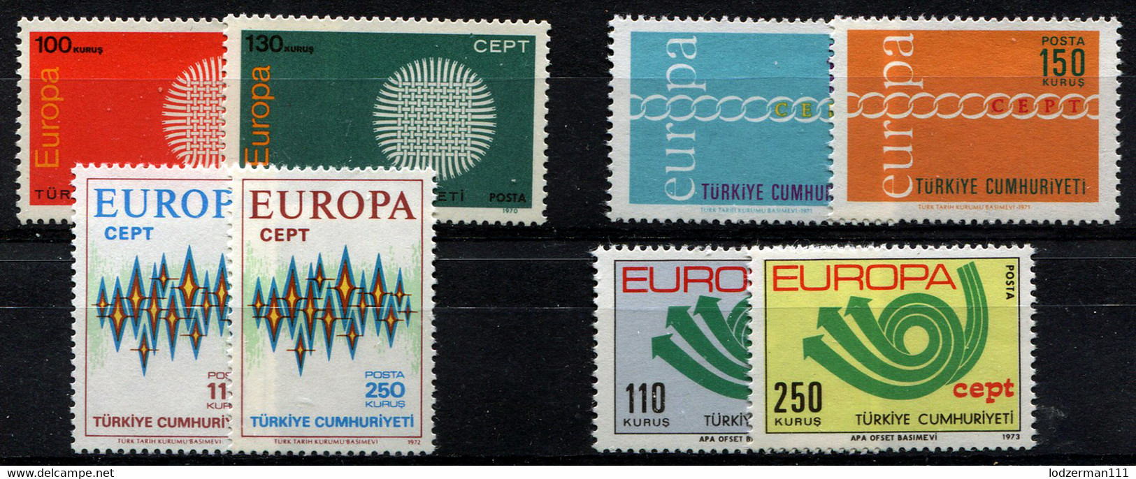 TURKEY - Europa CEPT 1970-73 MNH (postfrisch) VF - Unused Stamps