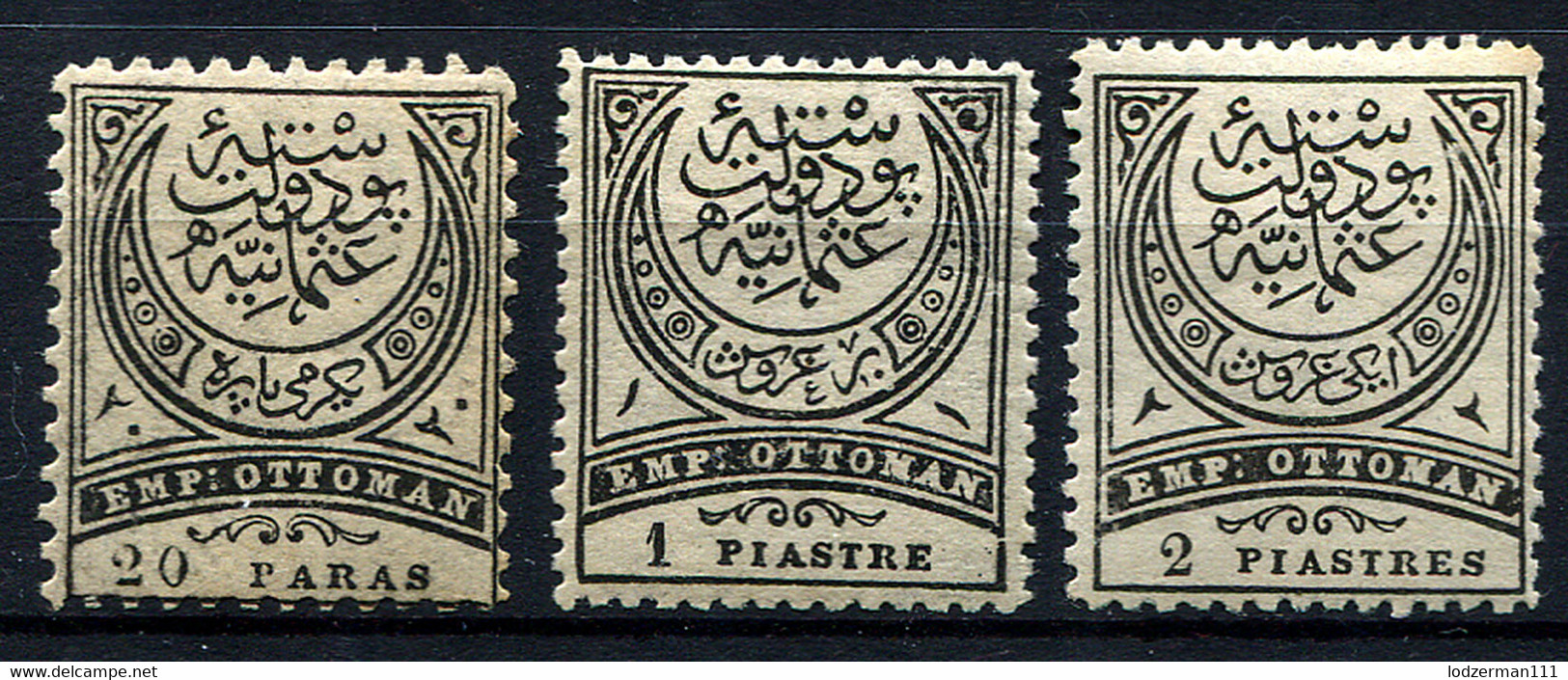 TURKEY 1888 - Yv.25-27 (Mi.16-18, Sc.J36-38) MLH-MNH (VF) - Impuestos