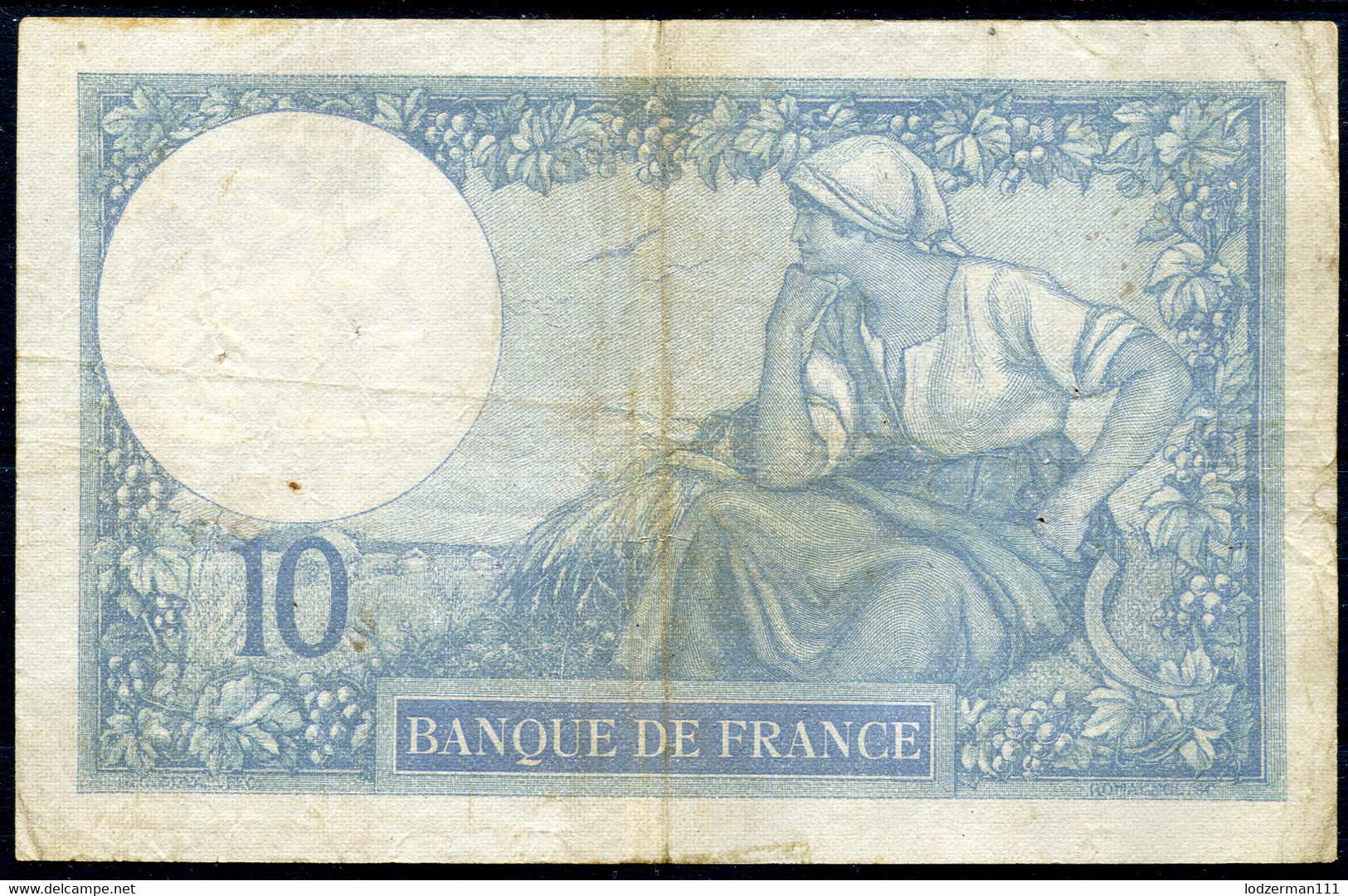 FRANCE - 10 Fr Minerve 26.7.1926 - 10 F 1916-1942 ''Minerve''