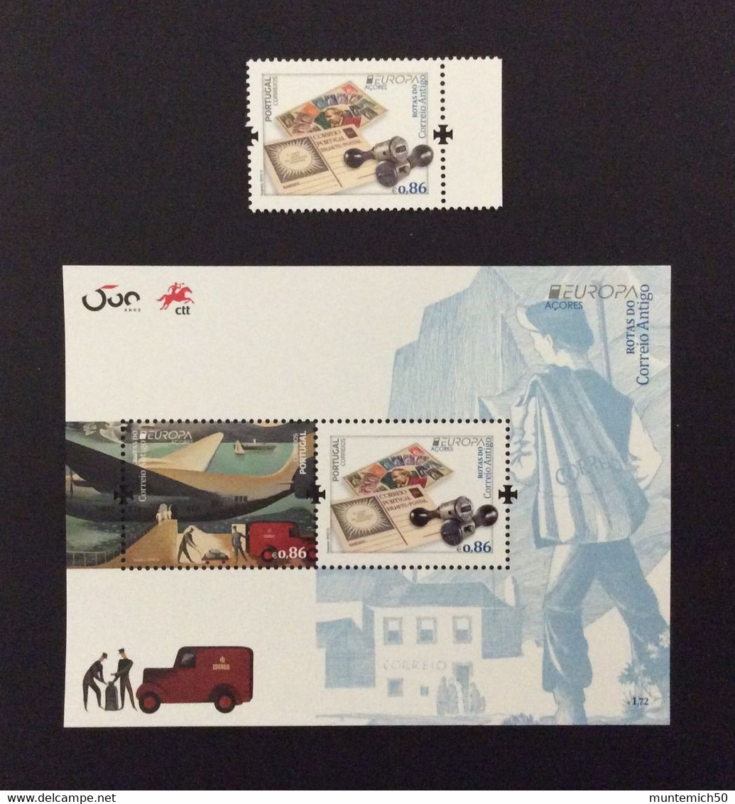 Portugal 2020 EUROPA Ancient Postal Routes Complete Full Set 3+3 MNH - Ongebruikt