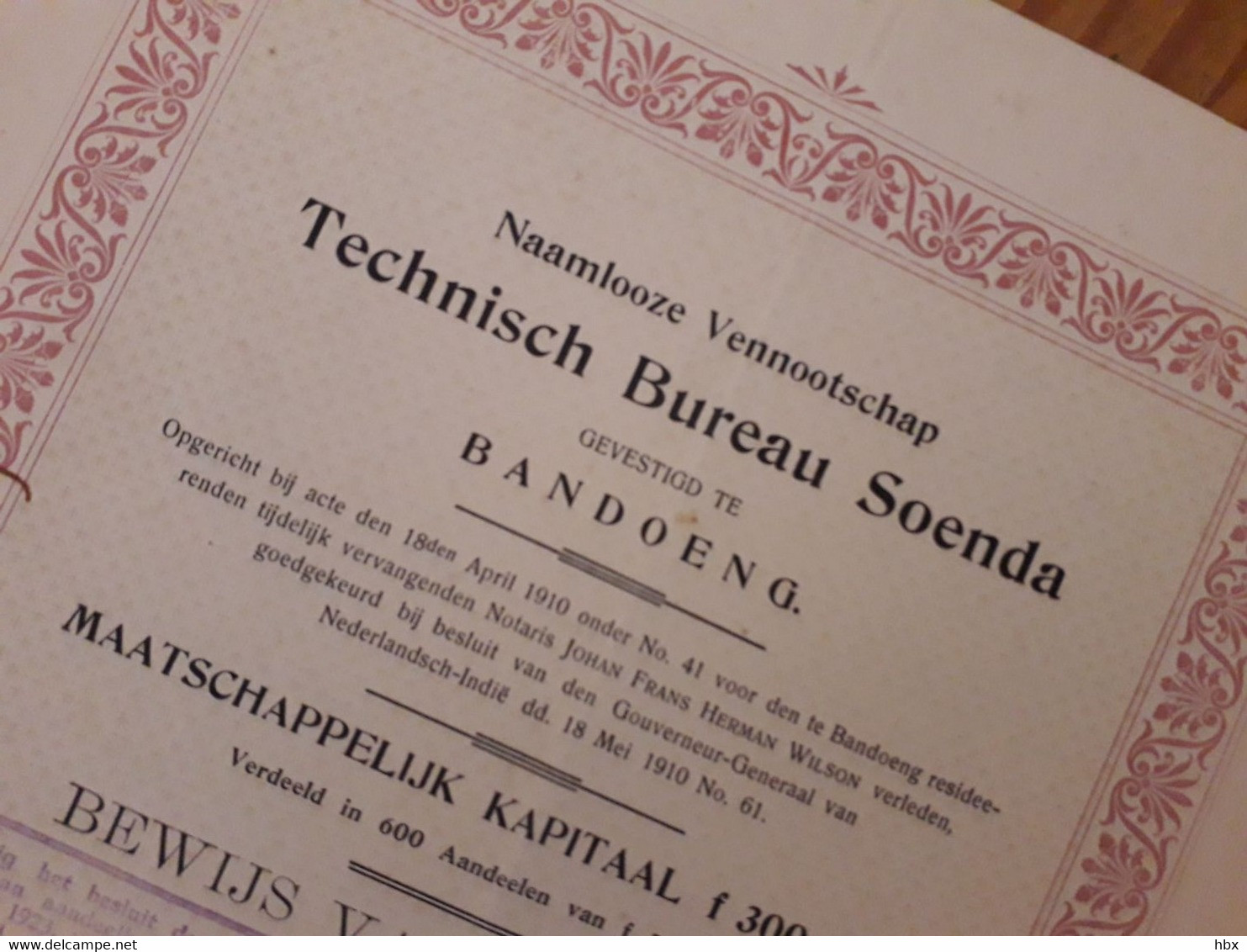 Indonesia : Technisch Bureau Soenda - Bandoeng - 1910 - Asia