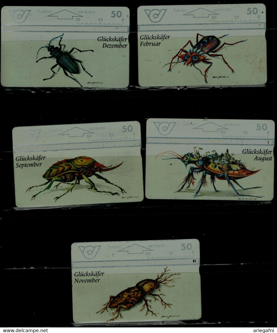 AUSTRIA  1998 PHONECARD INSECTS SET OF 5 CARDS USED VF!! - Sonstige & Ohne Zuordnung