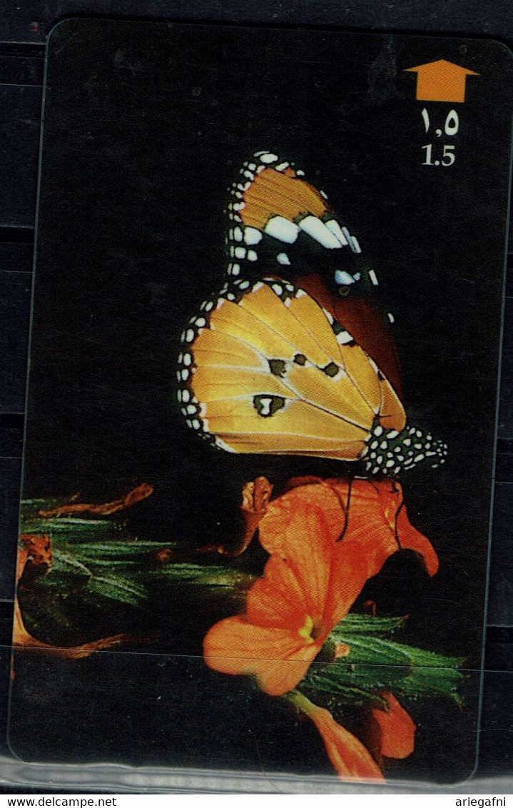 OMAN 1998 PHONECARD BUTTERFLIES USED VF!! - Farfalle