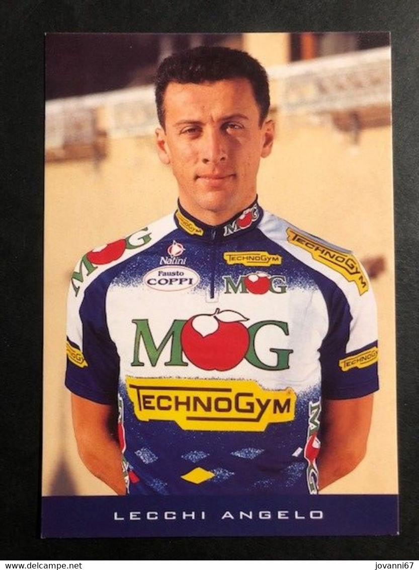 Angelo Lecchi -  MG Technogym - 1996 - Carte / Card - Cyclists - Cyclisme - Ciclismo -wielrennen - Cyclisme