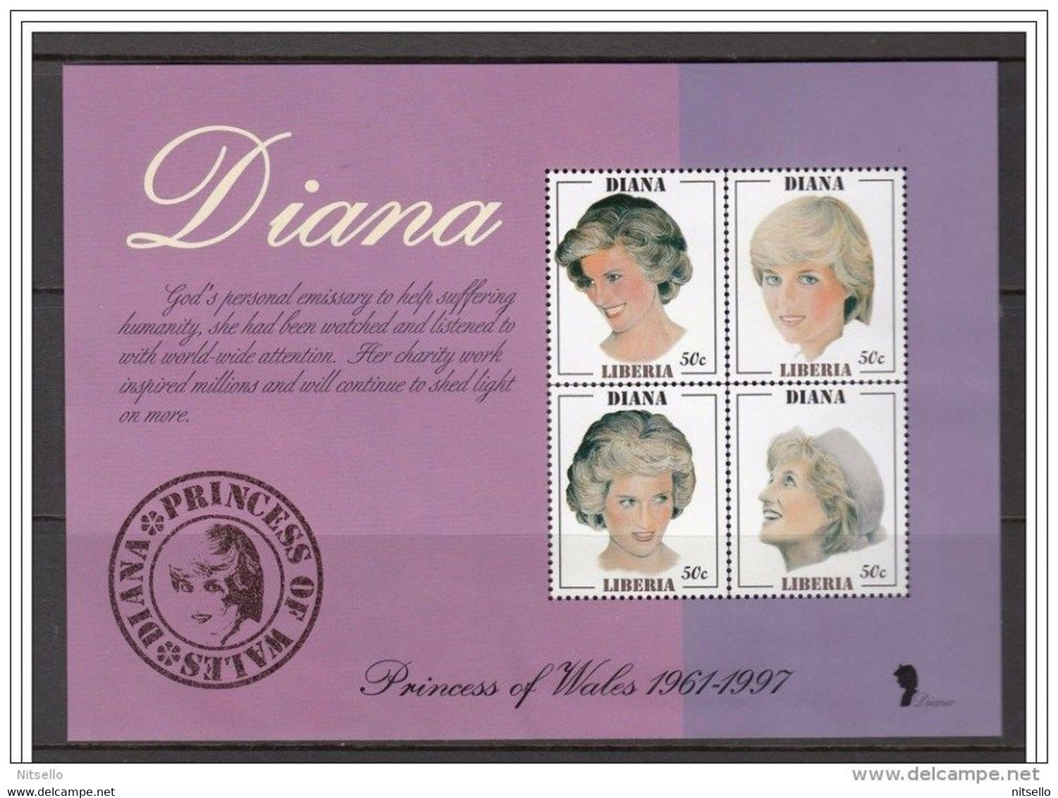 HB MUNDIALES  ///  (C110)   LIBERIA  PRINCESA DIANA DE GALES **MNH - Liberia