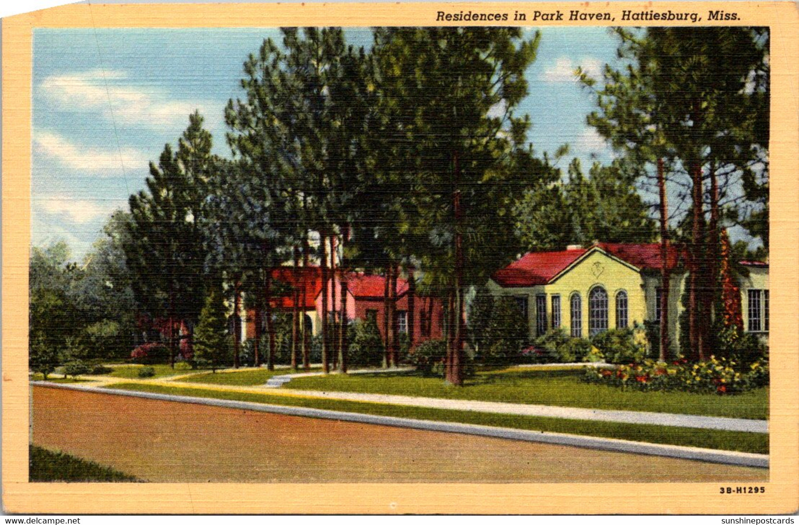 Mississippi Hattiesburg Residences In Park Haven 1945 Curteich - Hattiesburg