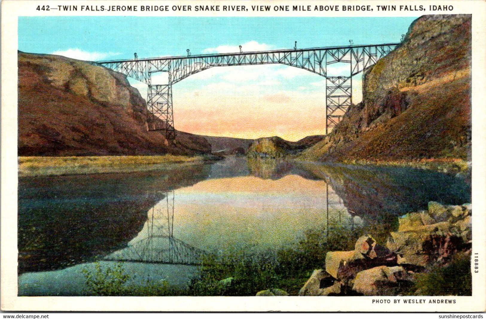 Idaho Twin Falls The Twin Falls-Jerome Bridsge Over Snake River - Twin Falls