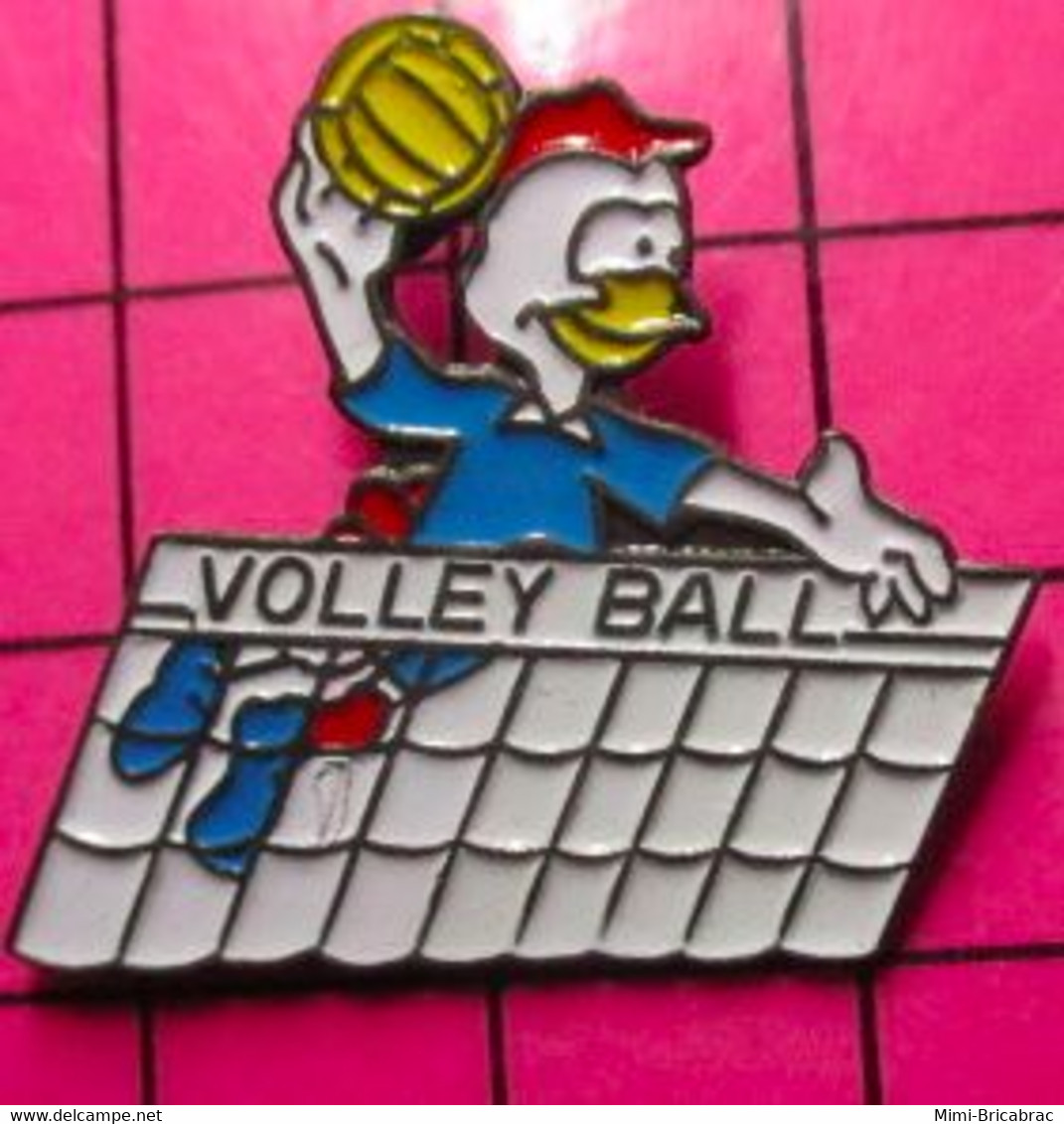 313H Pin's Pins / Beau Et Rare / THEME : SPORTS / VOLLEY-BALL PETIT COQ TRICOLORE - Volleybal