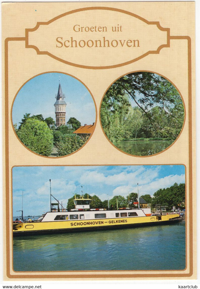Groeten Uit Schoonhoven - (Zuid-Holland, Nederland) - SCH 9 - Veerboot 'Schoonhoven - Gelkenes'- Ferry - Schoonhoven