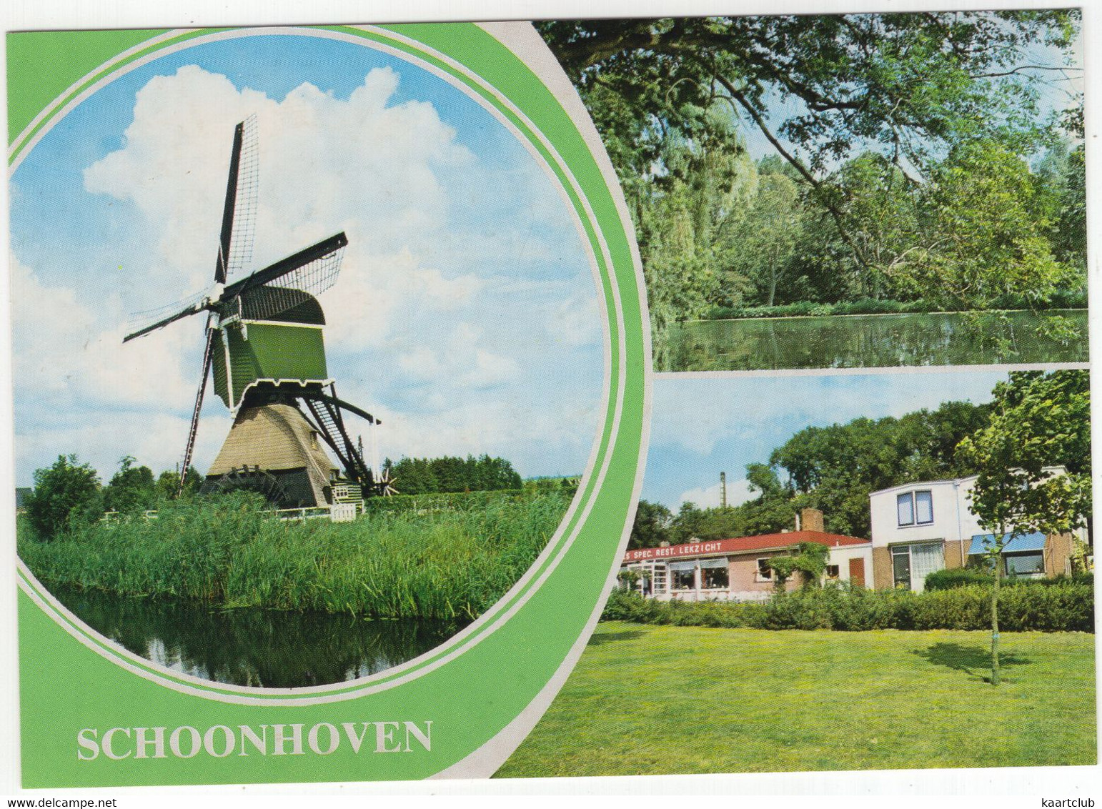 Schoonhoven - (Zuid-Holland, Nederland) - SCH 11 - O.a. Restaurant 'Lekzicht',  Molen / Moulin - Schoonhoven