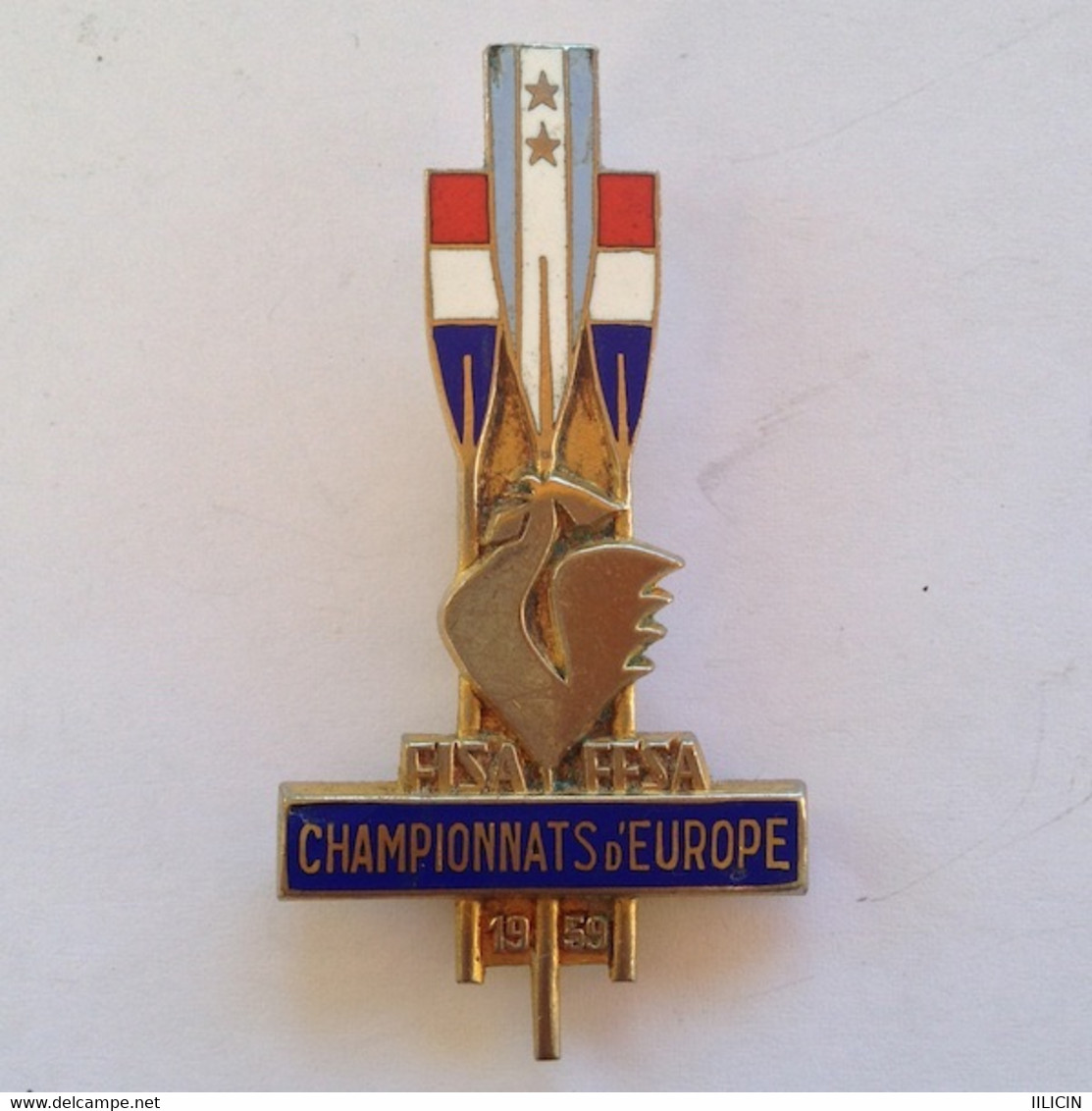 Badge Pin ZN000100 - Rowing / Kayak / Canoe France Macon European Championships 1959 - Canottaggio
