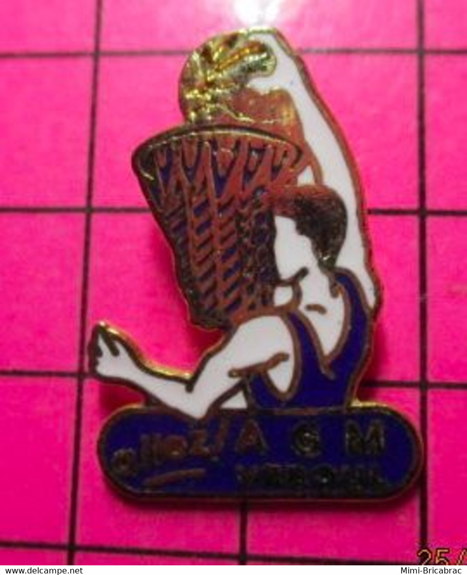 313H Pin's Pins / Beau Et Rare / THEME : SPORTS / BASKET BALL ALLEZ L'AGM VESOUL - Basketball