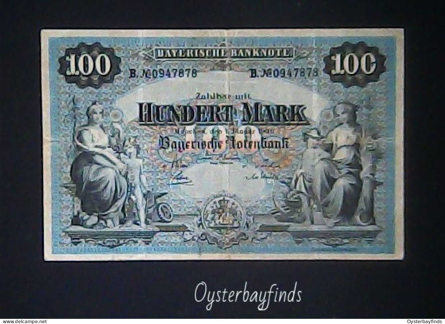 Germany 1900: Bayerische Banknote 100 Mark - 100 Mark