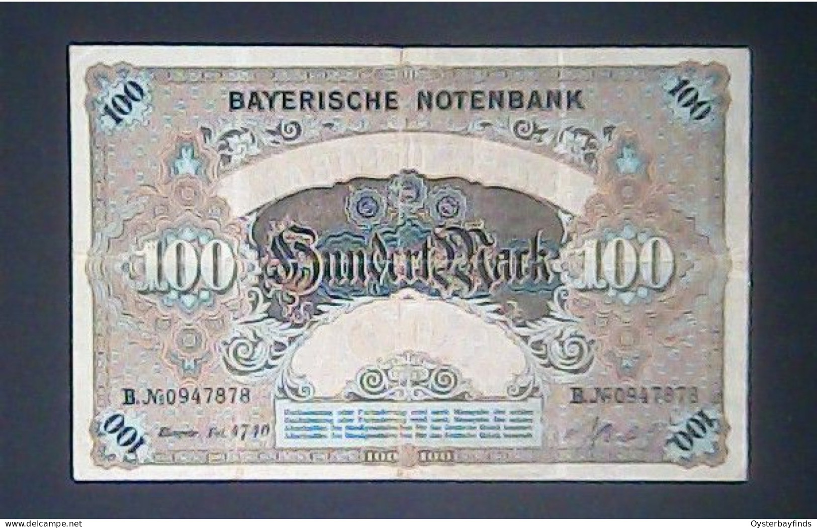 Germany 1900: Bayerische Banknote 100 Mark - 100 Mark