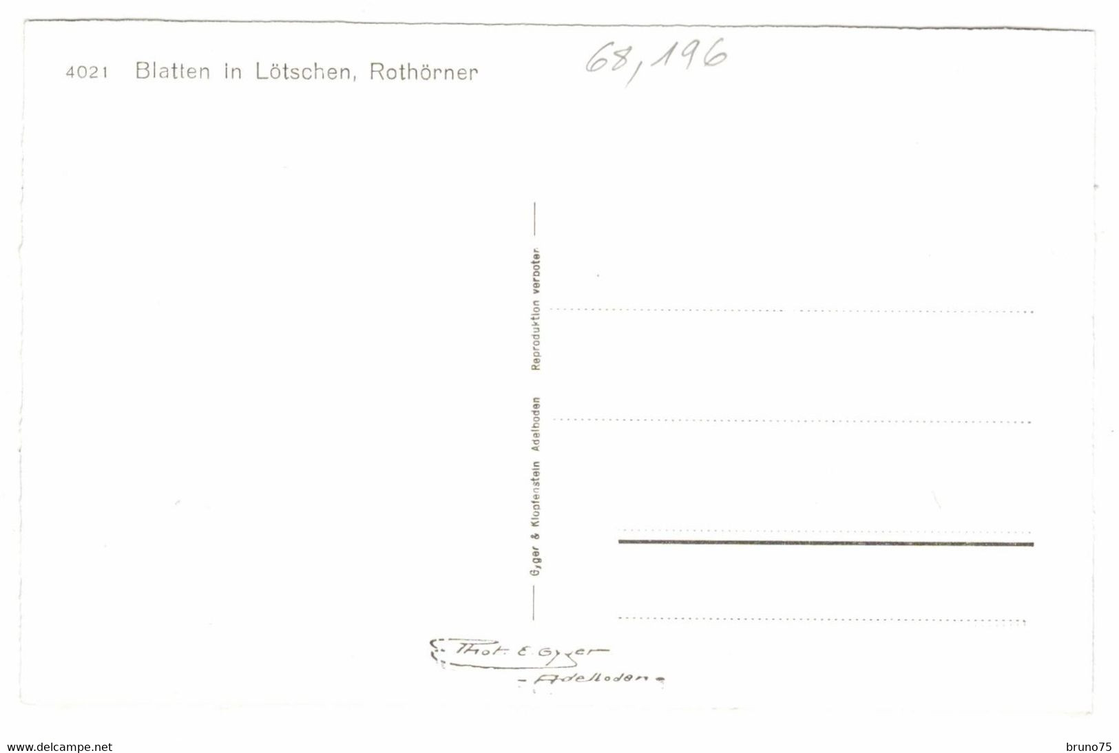 BLATTEN In LÖTSCHEN - Rothörner - 14 X 9 - Blatten