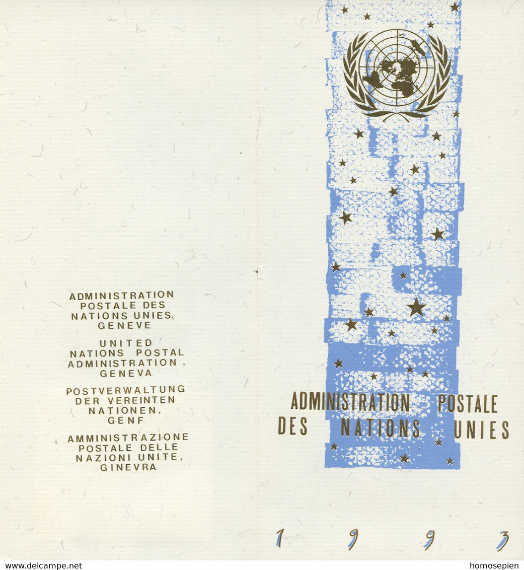 NU Genève - Vereinte Nationen Livret 1992 Y&T N°227 à 230 - Michel N°215 à 218 - Sommet Planète Terre - Carte De Voeux - Covers & Documents