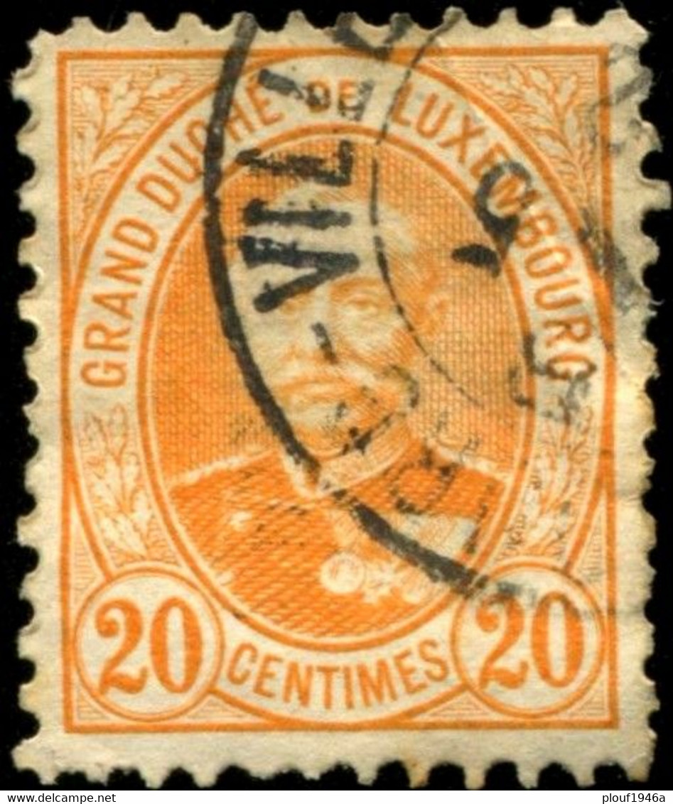 Pays : 286,01 (Luxembourg)  Yvert Et Tellier N° :    61 (o) - 1891 Adolphe De Face