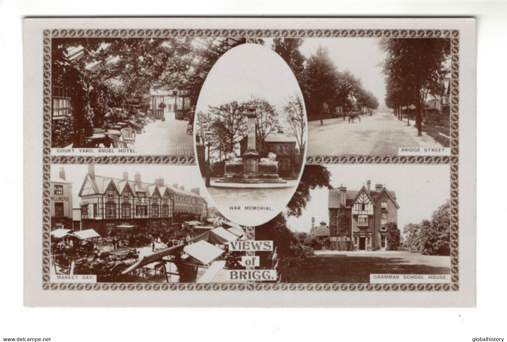 DG2474 - NORTH LINCOLNSHIRE - VIEWS OF BRIGG - MULTIPLE PHOTO POSTCARD - Otros & Sin Clasificación