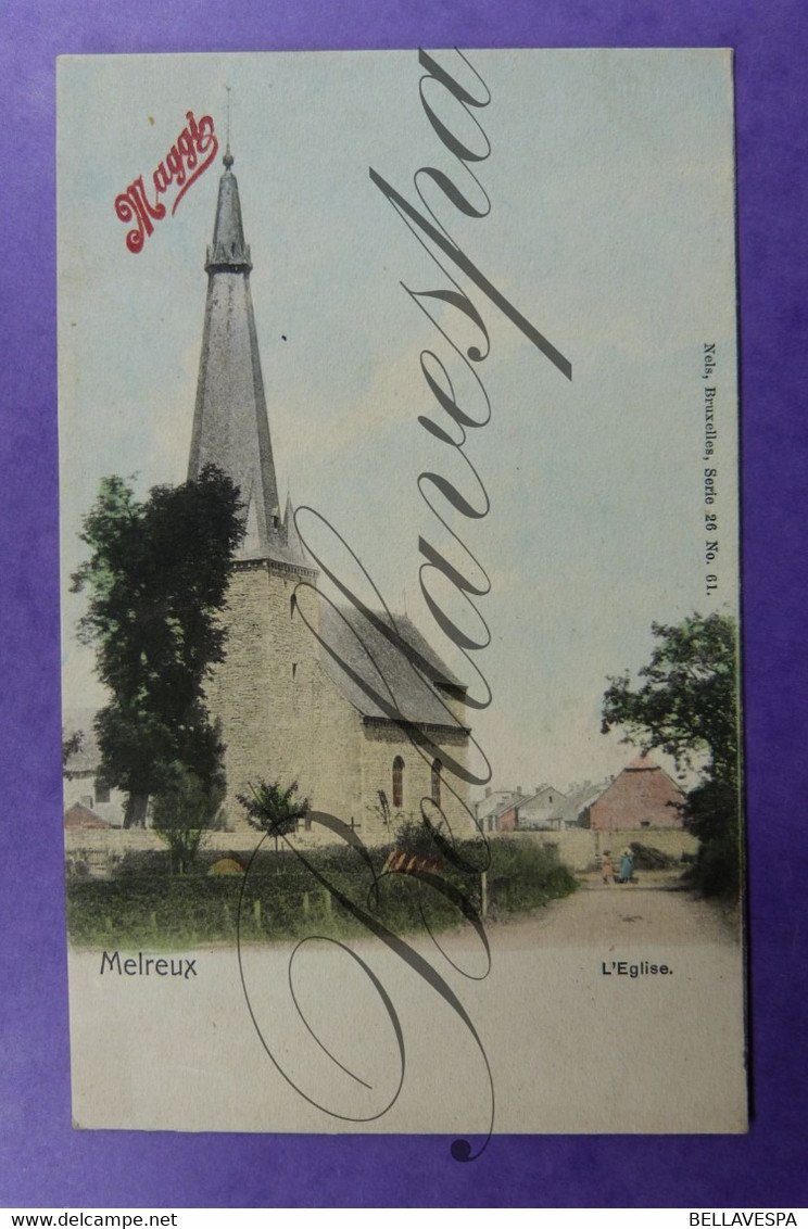 Melreux Eglise.  Nels Serie 26 N°61. Pub Maggi Recto Verso - Hotton