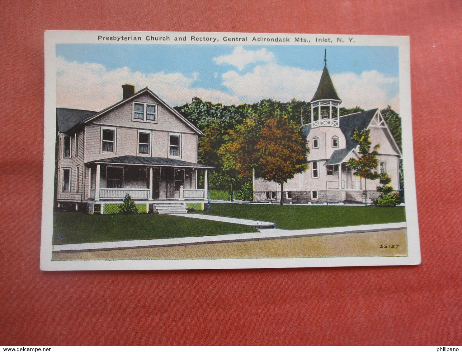 Presbyterial Church & Rectory. Adirondack  Mts Inlet. New York >    Ref 5378 - Adirondack