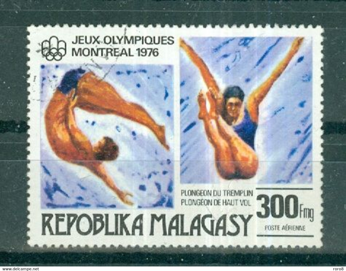 REPOBLIKA  MALAGASY - P.A. N° 164 Oblitéré. Jeux Olympiques D'été à Montréal. - Plongeon