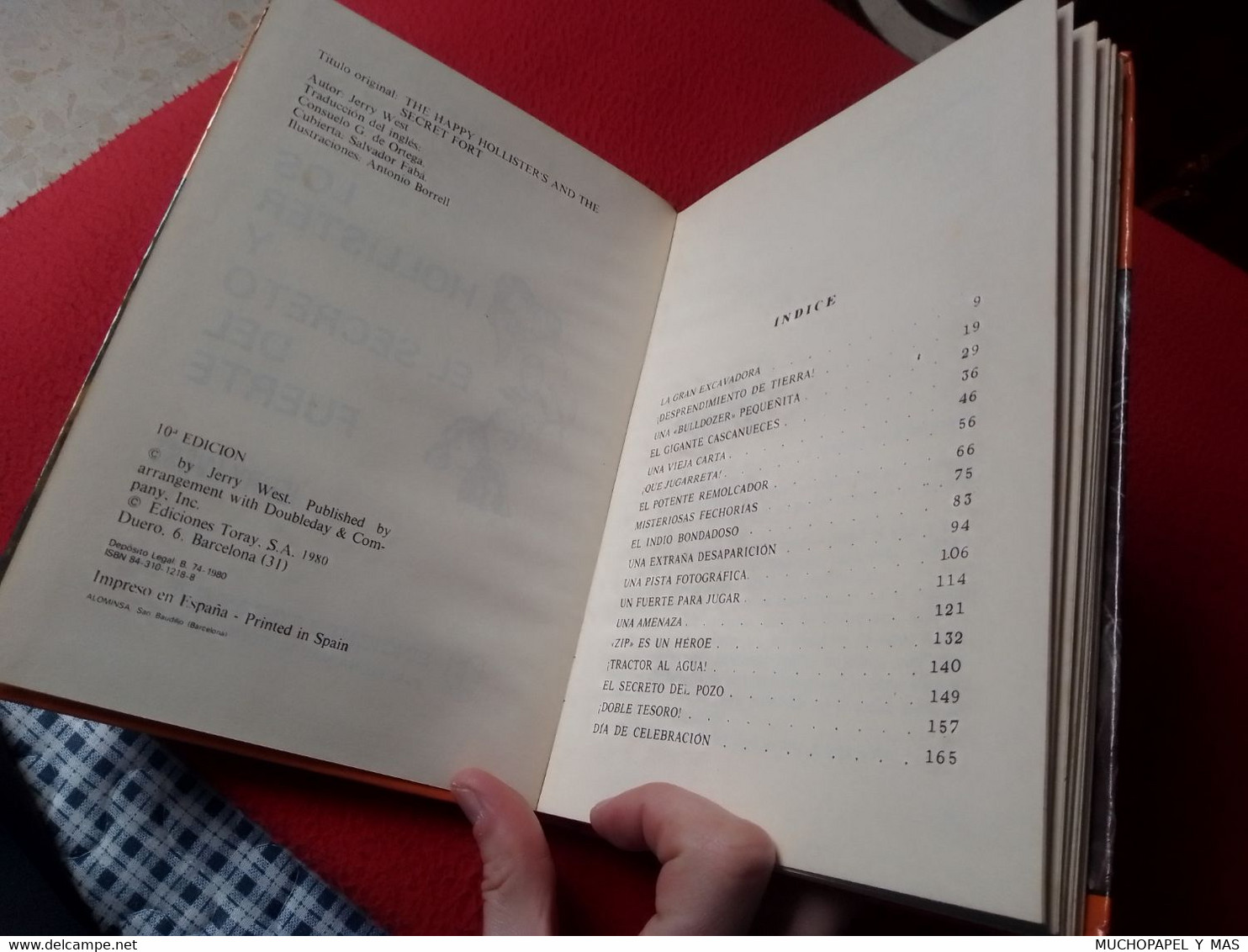 LIBRO LOS HOLLISTER Y EL SECRETO DEL FUERTE JERRY WEST Nº 20 EDICIONES TORAY 1980 TAPA DURA VER.....SPANISH LANGUAGE.... - Juniors